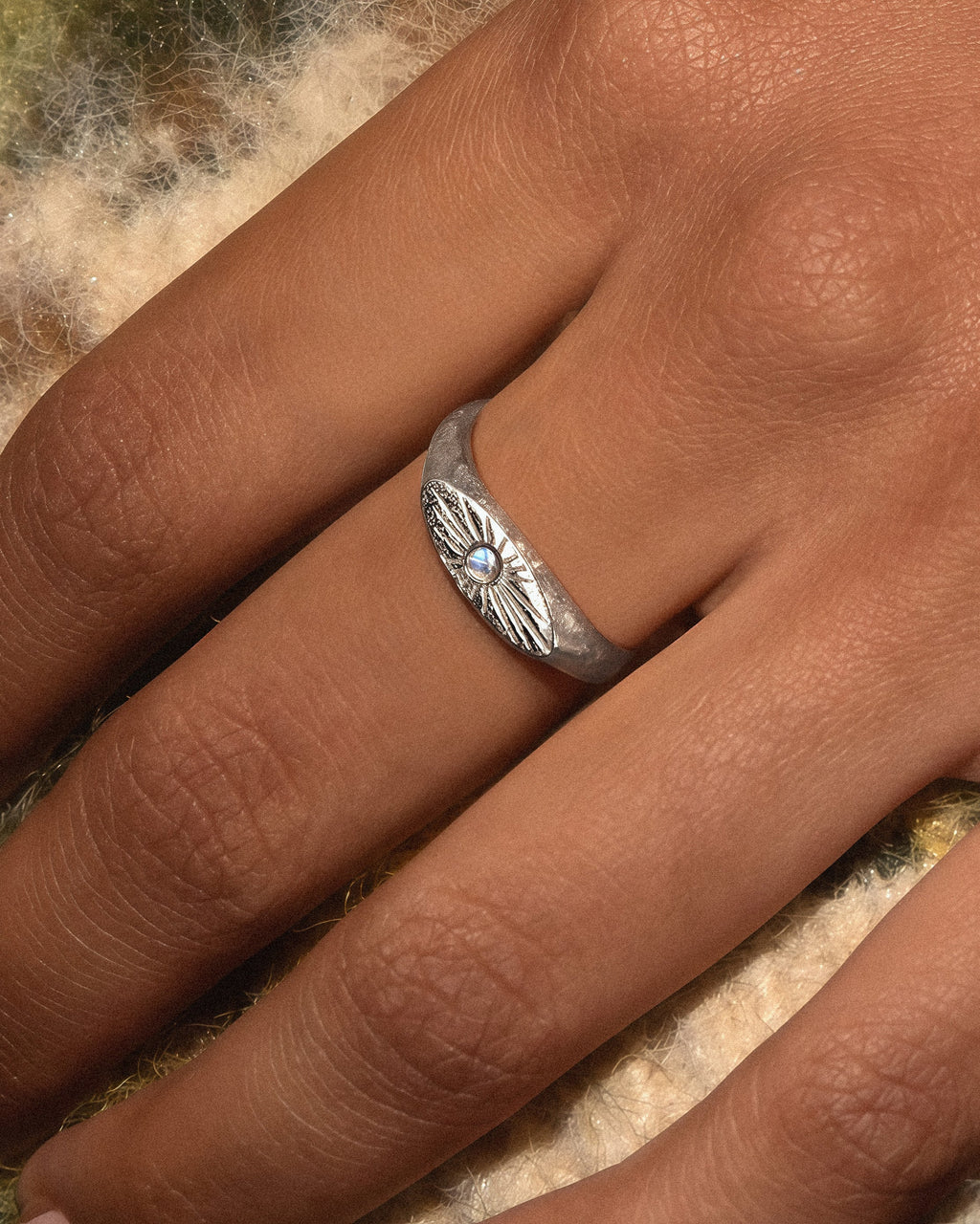 Astral Glow Ring in Silver