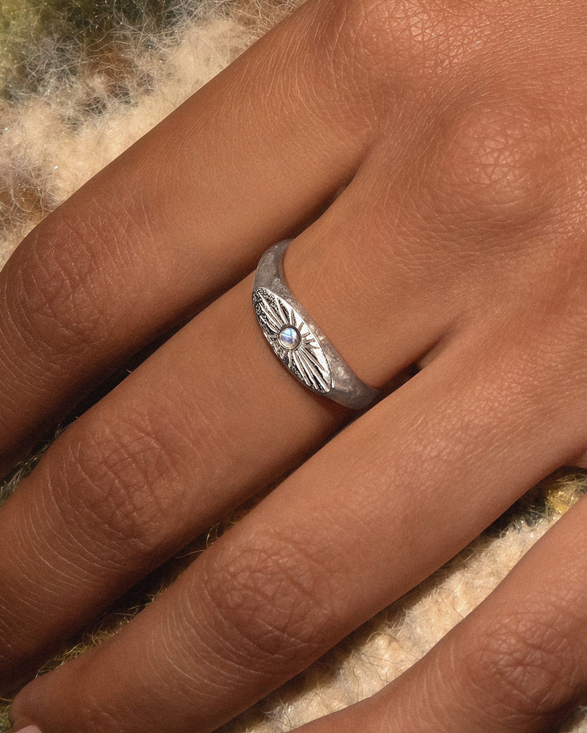 Astral Glow Ring in Silver