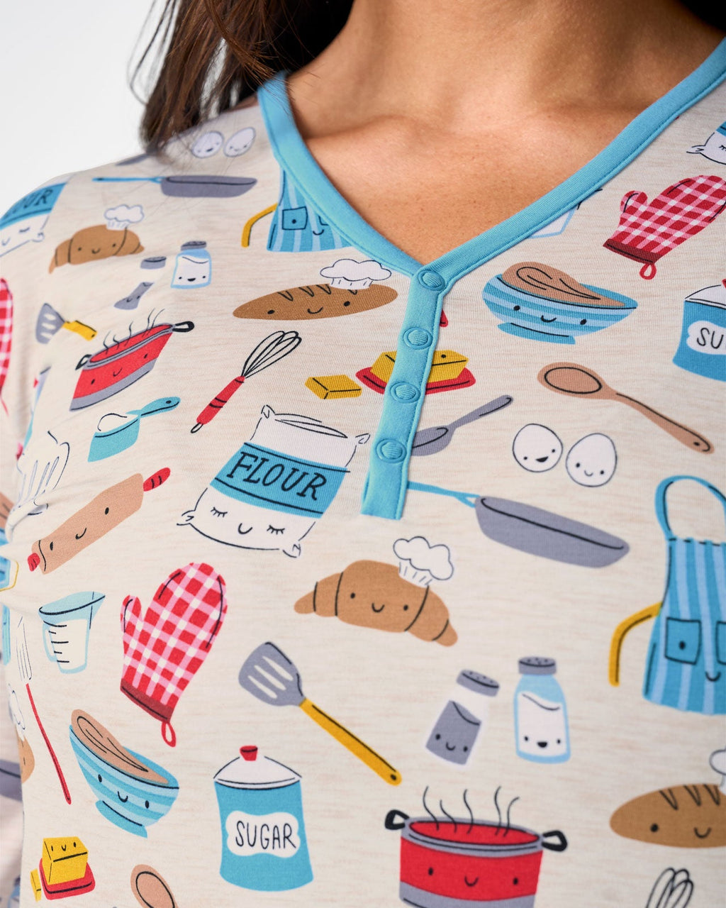 Little Chef Women's Long Sleeve Pajama Top