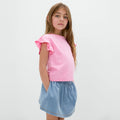 Light Blue Denim Skort