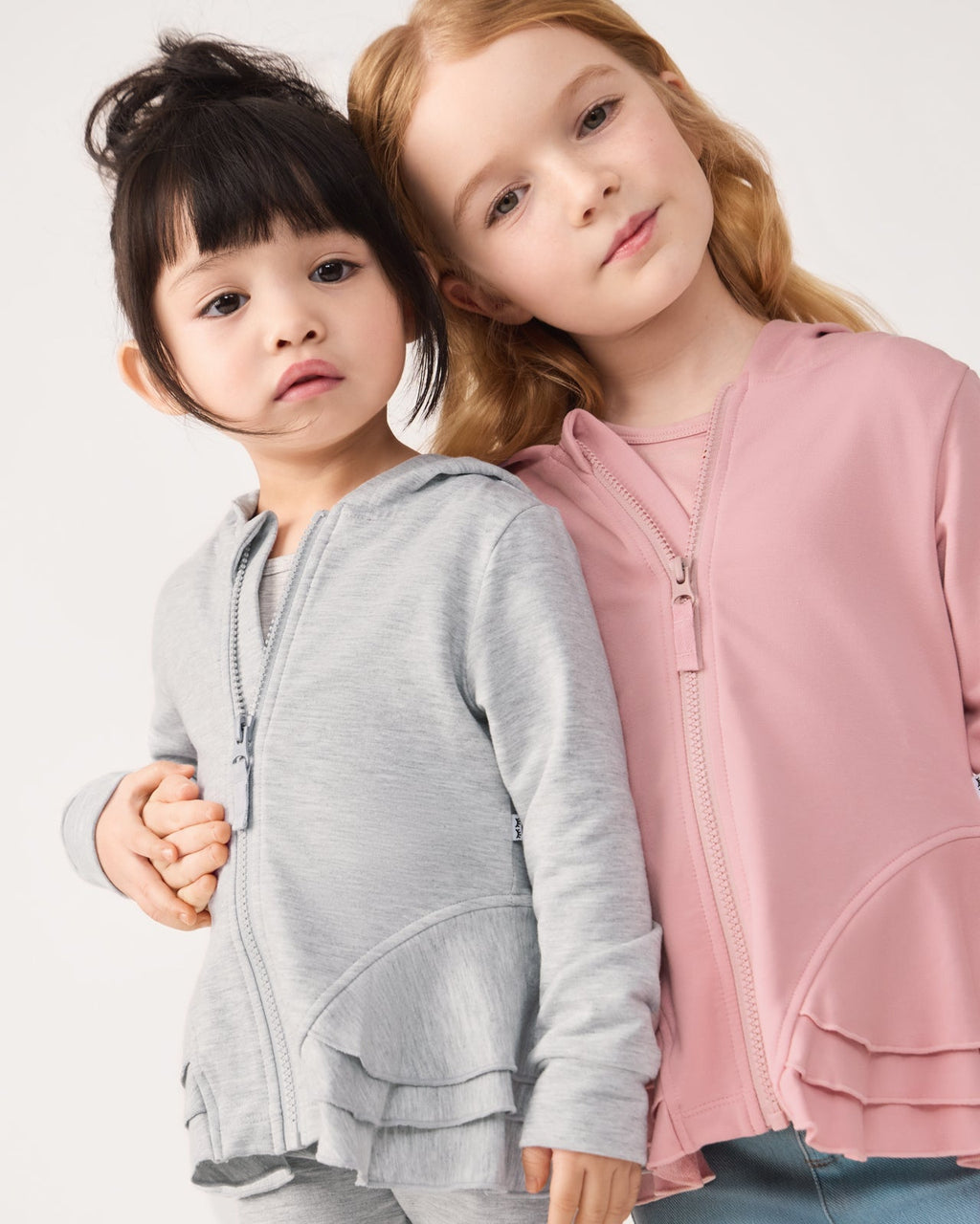 Light Heather Gray Peplum Hoodie