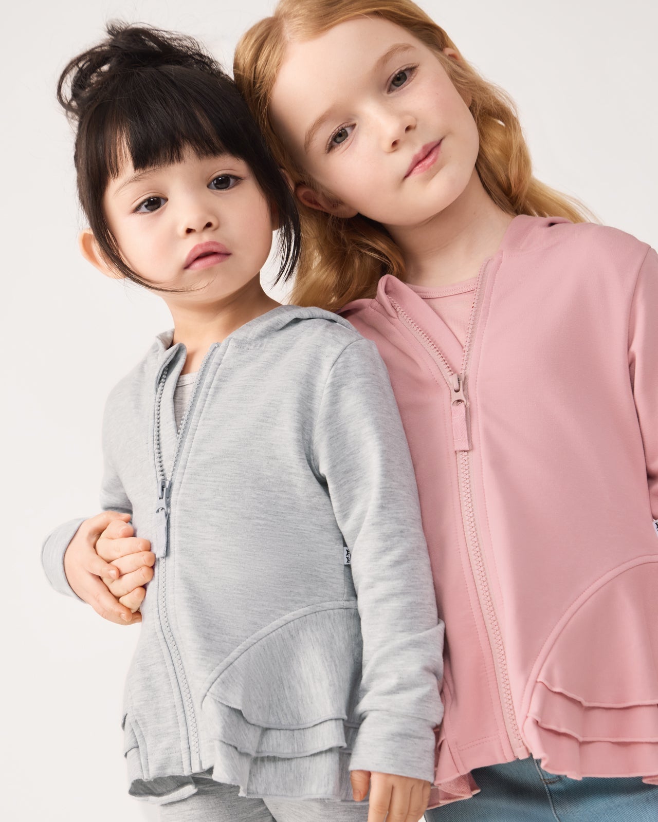 Light Heather Gray Peplum Hoodie
