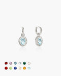 Birthstone Earrings in Silver